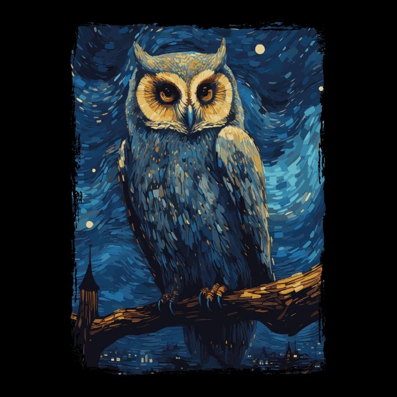 Owl Starry Night