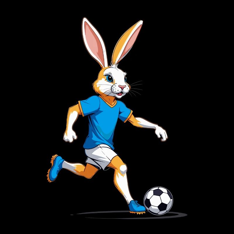 Easter Bunny Soccer Player Easter Soccer Design