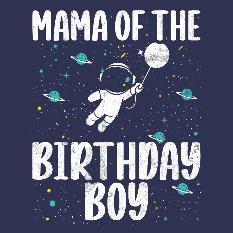 Astronautes de l’espace de la mère de la fille d’anniversaire