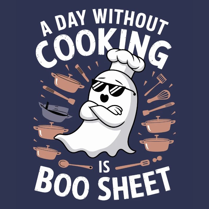 A Day Without Cooking Is Boo Sheet Ghost Halloween