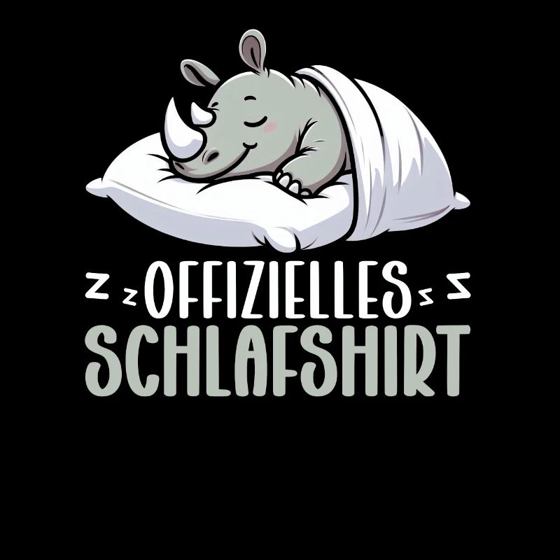 Official Sleeping Shirt Rhinoceros Late Riser