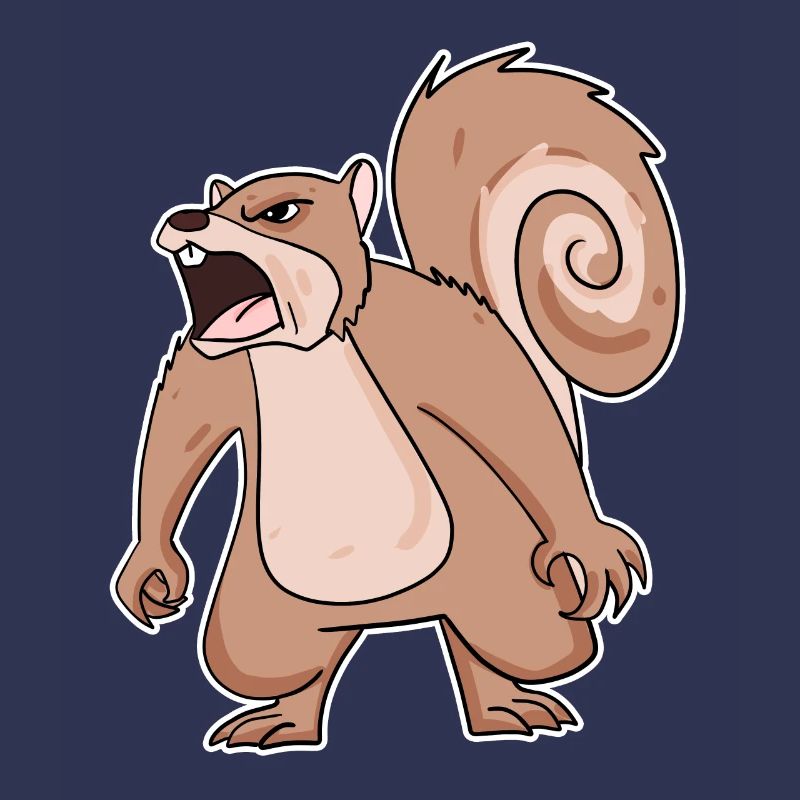 wütendes Eichhörnchen