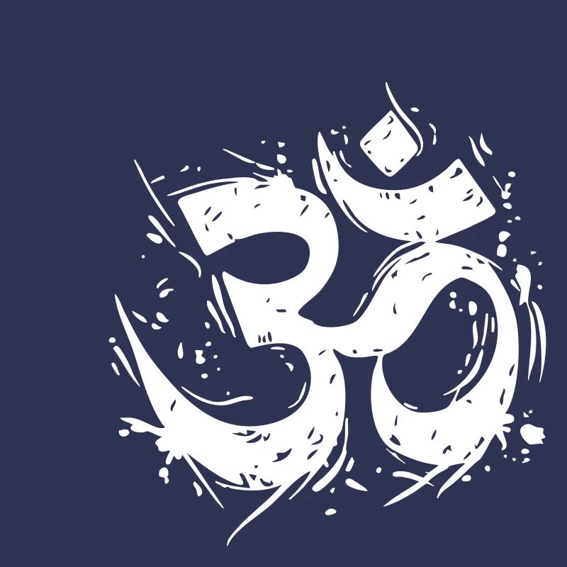 Om-Symbol im dynamischen Grunge-Design