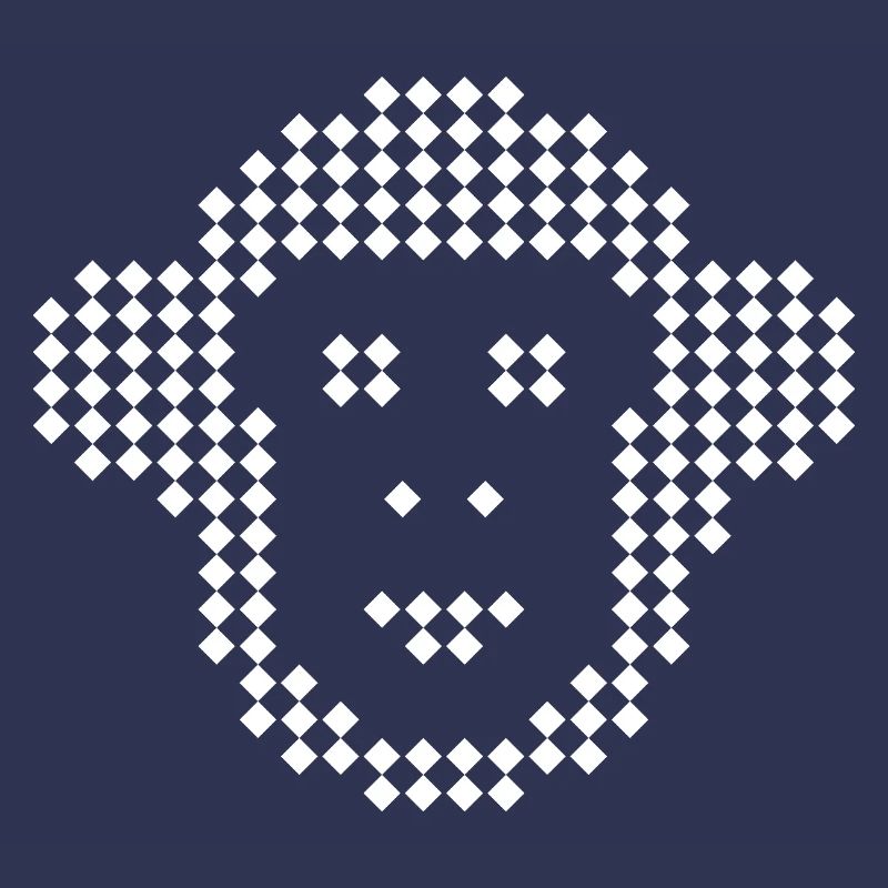 Pixel Monkey Diamond Emblem
