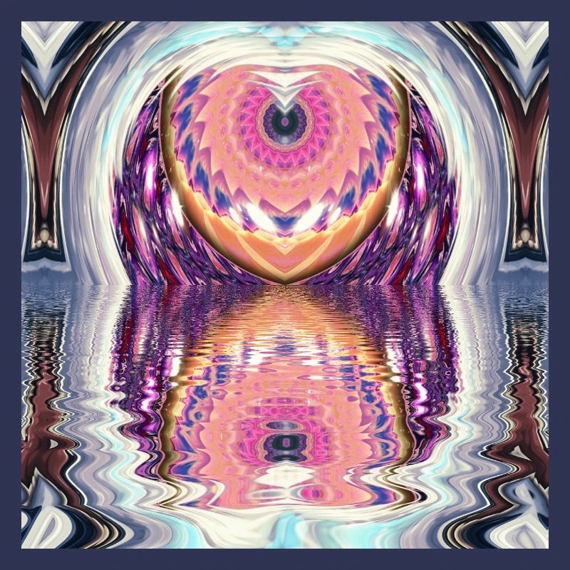 Circle Mandala Reflet en couleurs néon