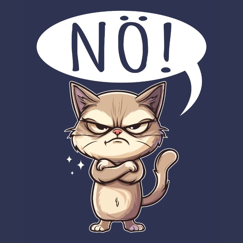 Cool Cat Nope funny saying grumpy