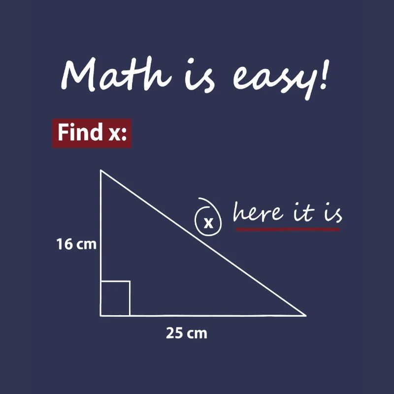 Trouver X Triangle Math Art
