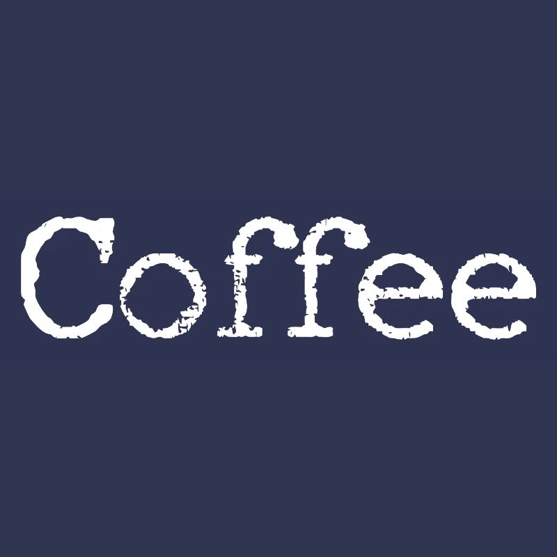Coffee Scribble White on Black