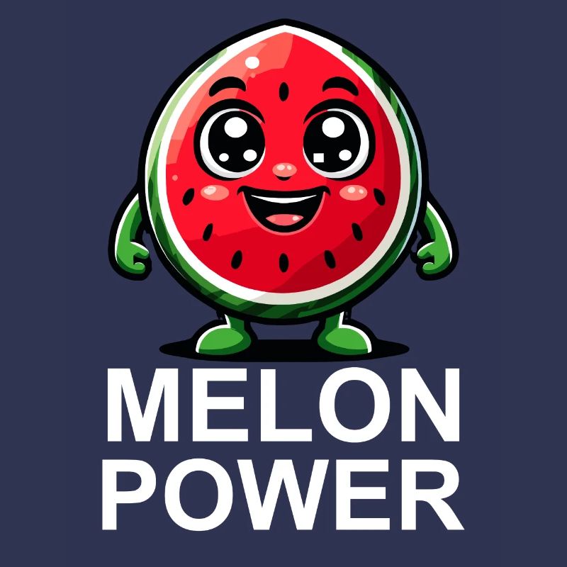 Illustration de pastèque heureuse