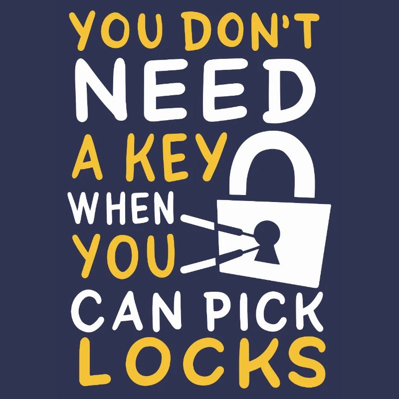 Funny Locksmith Picking Locks Hobbyist Graphic