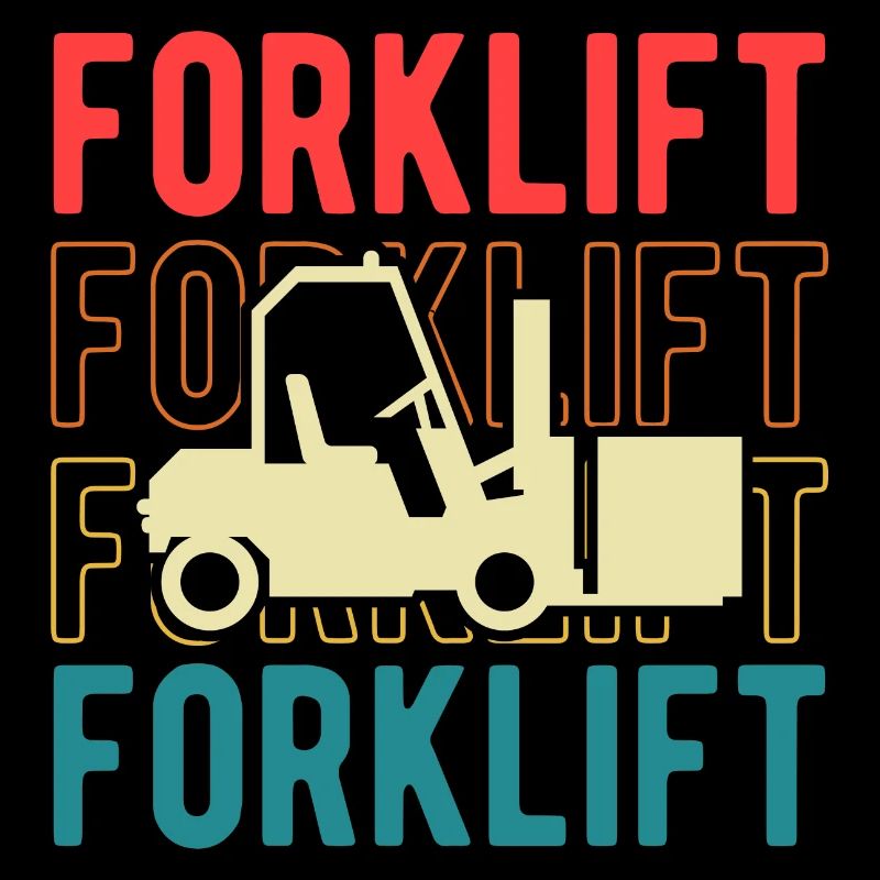 Retro Forklift Driver Vintage Forklifter Forklift
