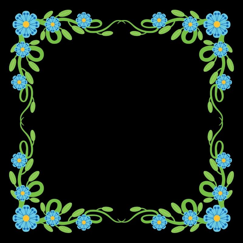 Cadre de couronne de fleurs