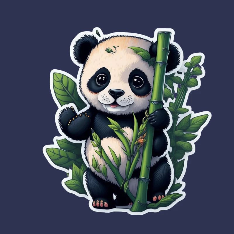 Cute Panda with Bamboo