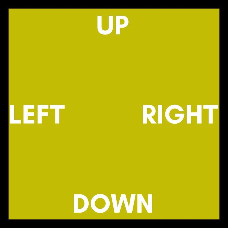 Up Left Down Right Gelb