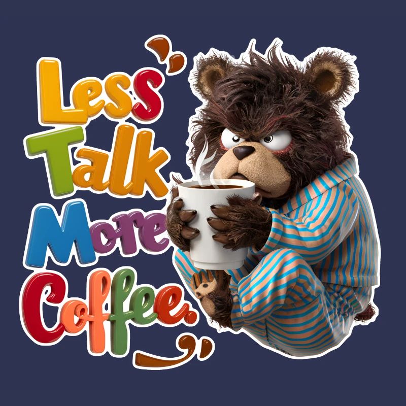 ours et café - moins de bavardage plus de café