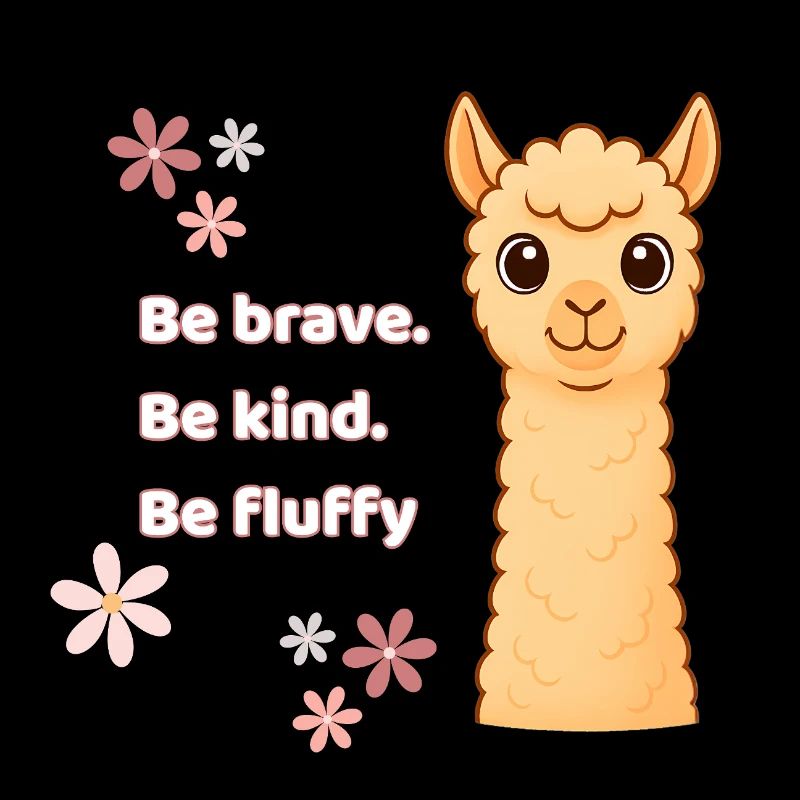 Be brave – fluffy alpacas