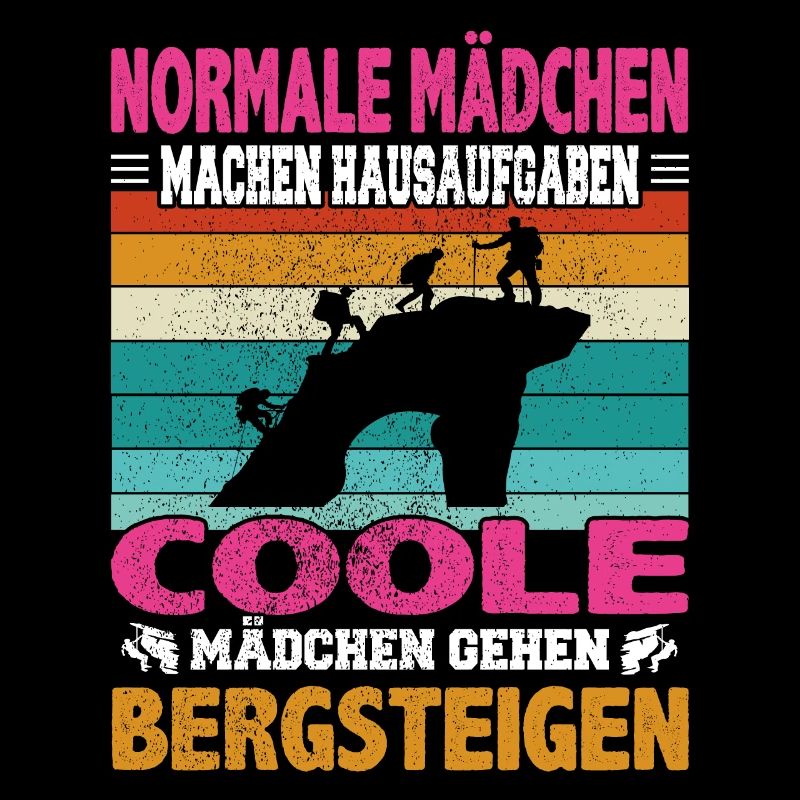 Witziger Bergsteigerin Spruch für Mädchen zum