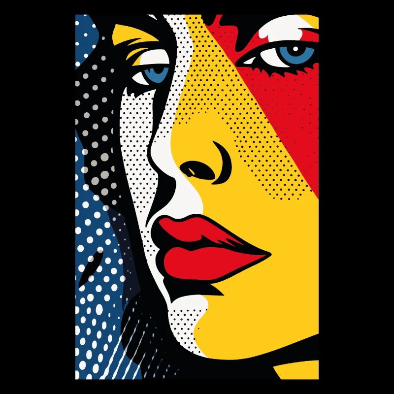 Komisches Pop-Art-Retro-verstecktes trauriges