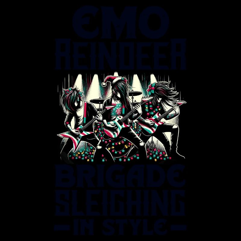 Emo Reindeer Brigade Sleighing in Style Emocore