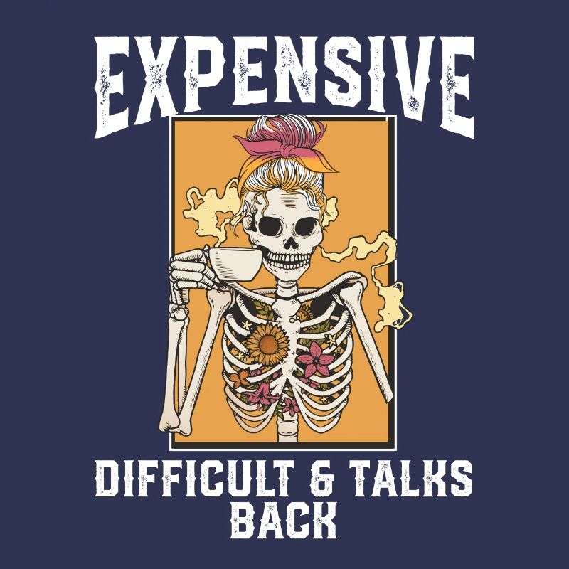 ex Skeleton Drinking Coffee Expensive Difficult An