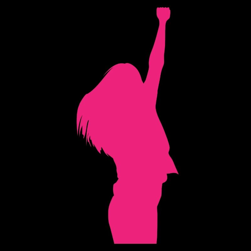 Frau Mädchen Siegerpose