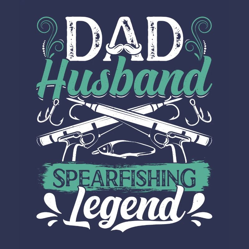 Dad Husband Spearfishing Legend Väter Ehemänner
