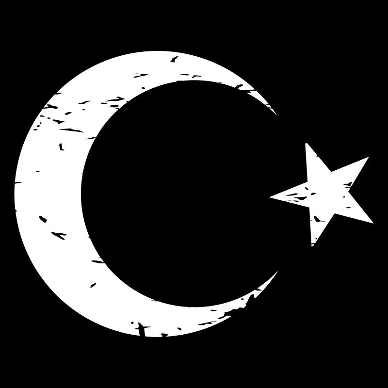Turkish flag vintage style