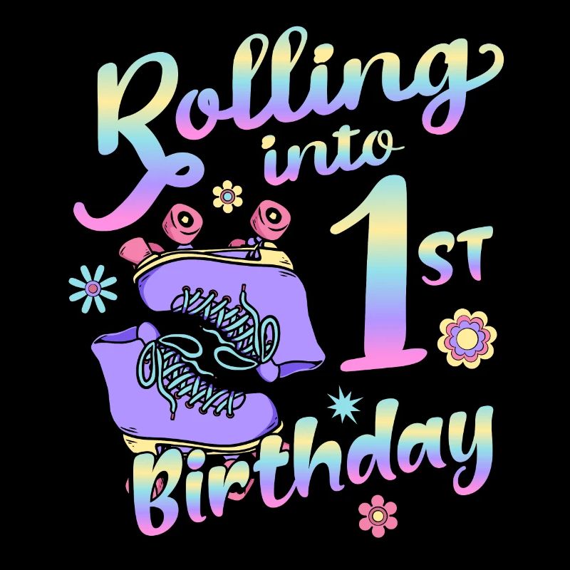 Rolling Into 1st Birthday Quad Skater Roller