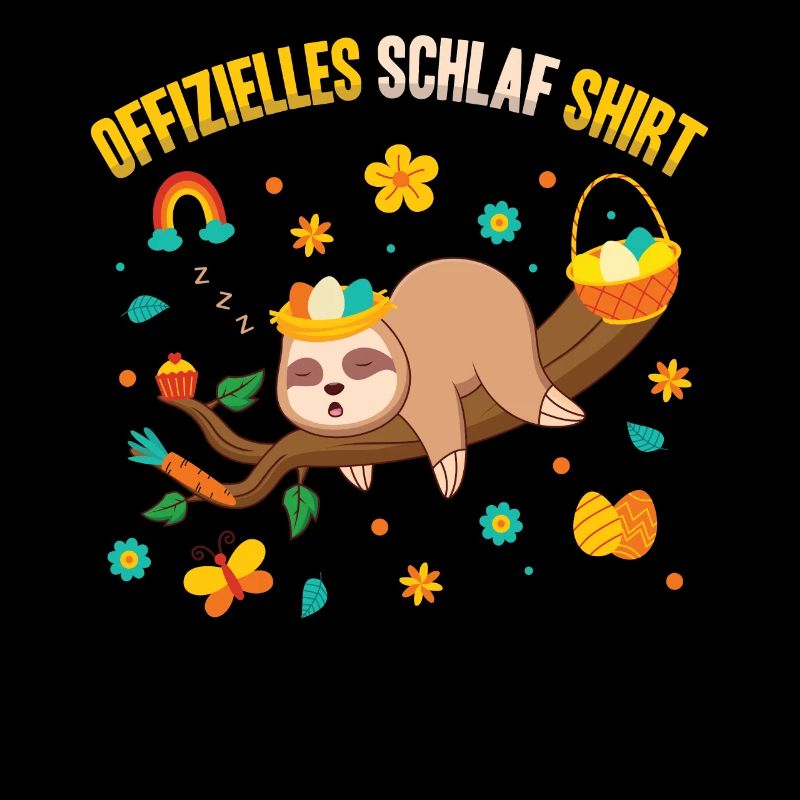 Official Sleep Shirt Cute Easter Sloth