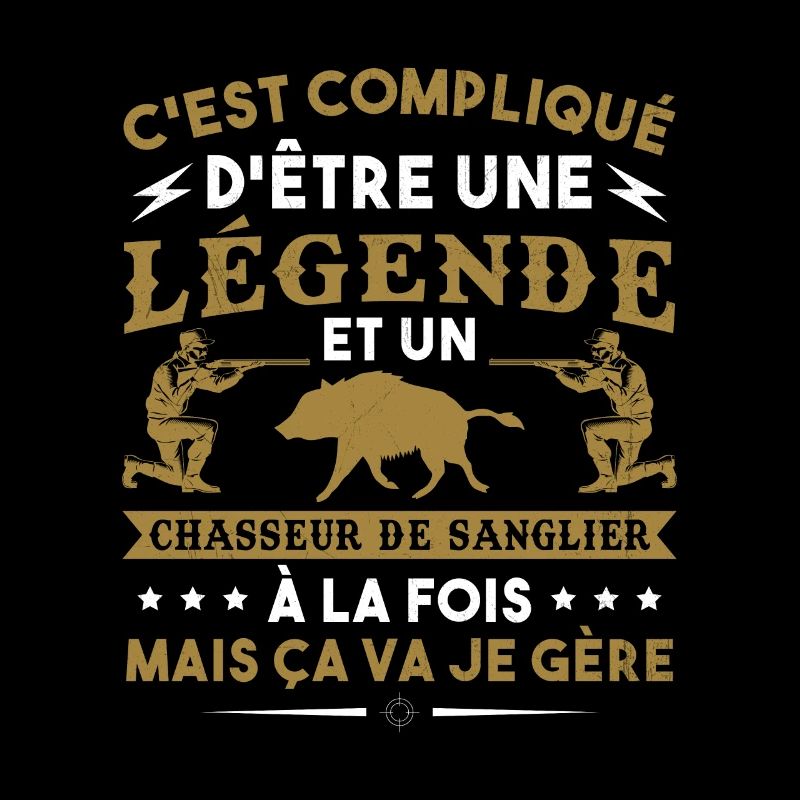 Une légende et un chasseur de sanglier