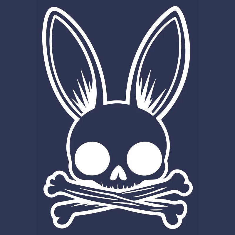 Bunny Funny Easter Skull