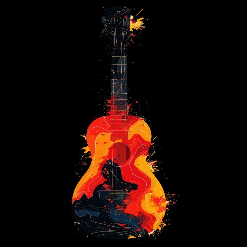 Ukulele Farbklecks