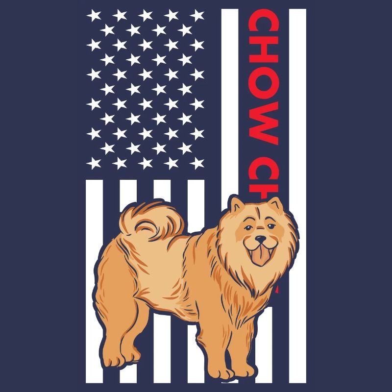 Chow Chow Us Flag