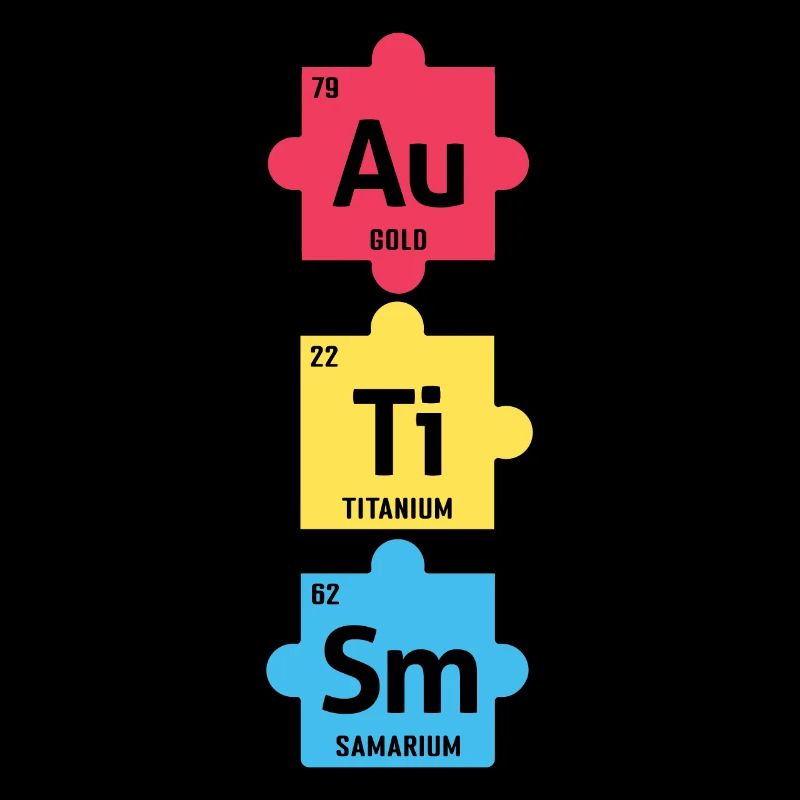 Periodensystem Buntes Puzzle Autismus Bewusstsein