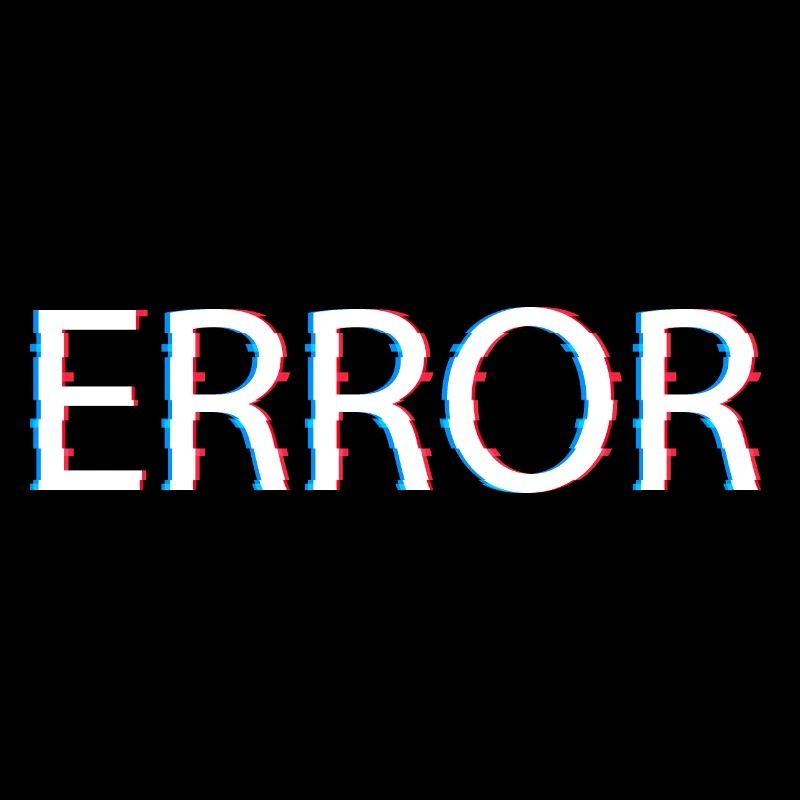Error design with cool glitch effect
