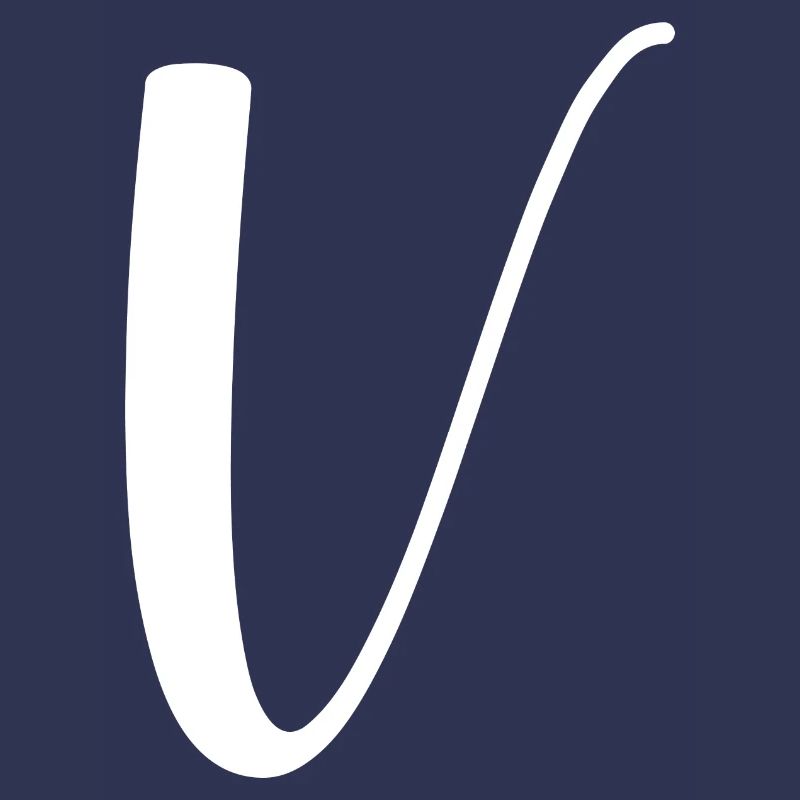 Calligraphie, initiale V