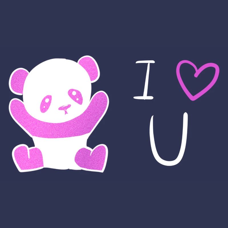 pinker panda ich liebe dich