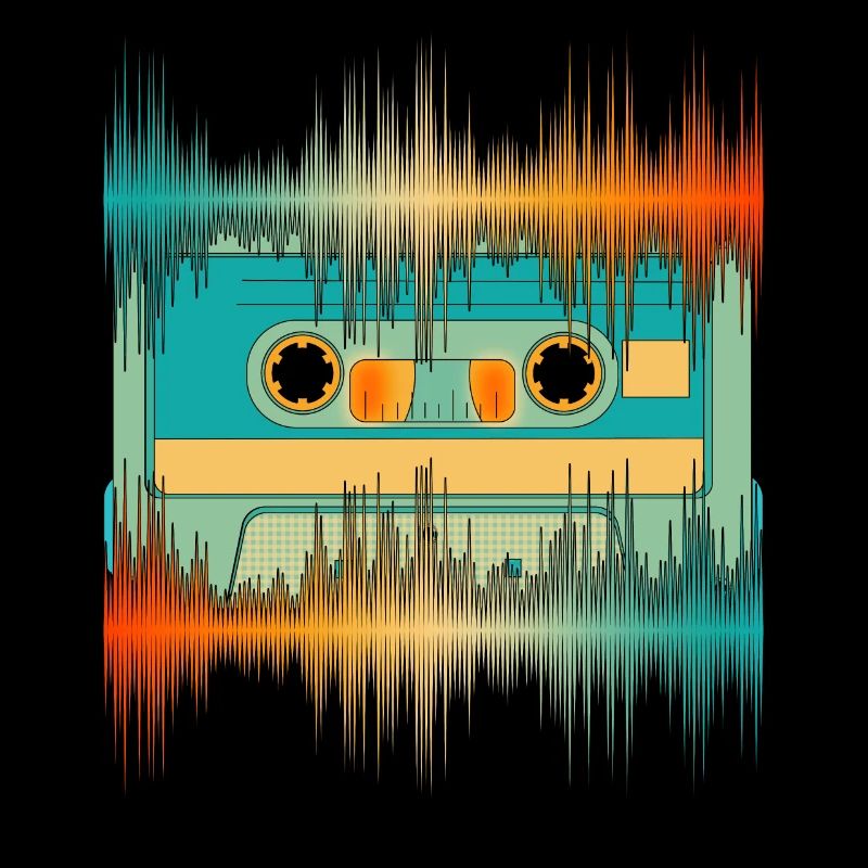 Equalizer Tontechnik Geschenk Kassette Soundwave