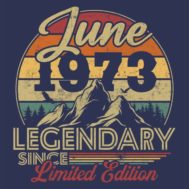Vintage Retro Juni 1973 Geburtstagsgeschenk