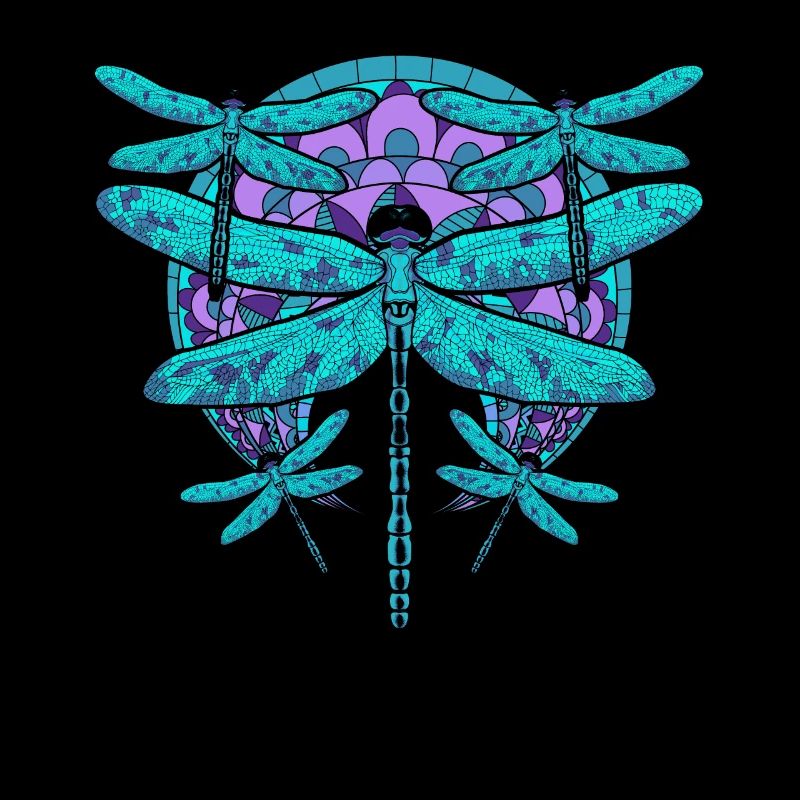 Insect Lover Cadeau Animal Mandala Libellule