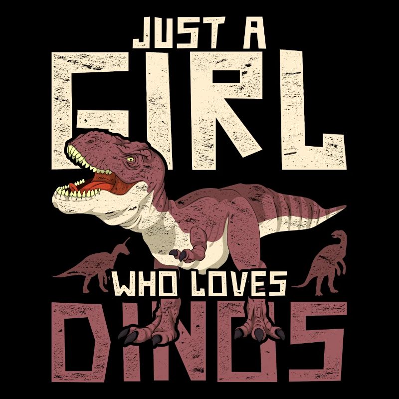 Nur ein Mädchen das Dinos liebt T Rex Dinosaurier