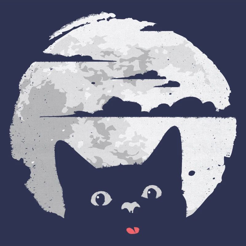 Cat disturbs full moon - causes lunar eclipse