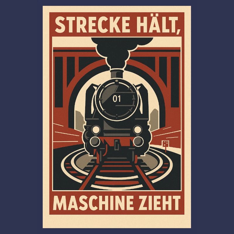 Railway Track Holds Machine Pulls