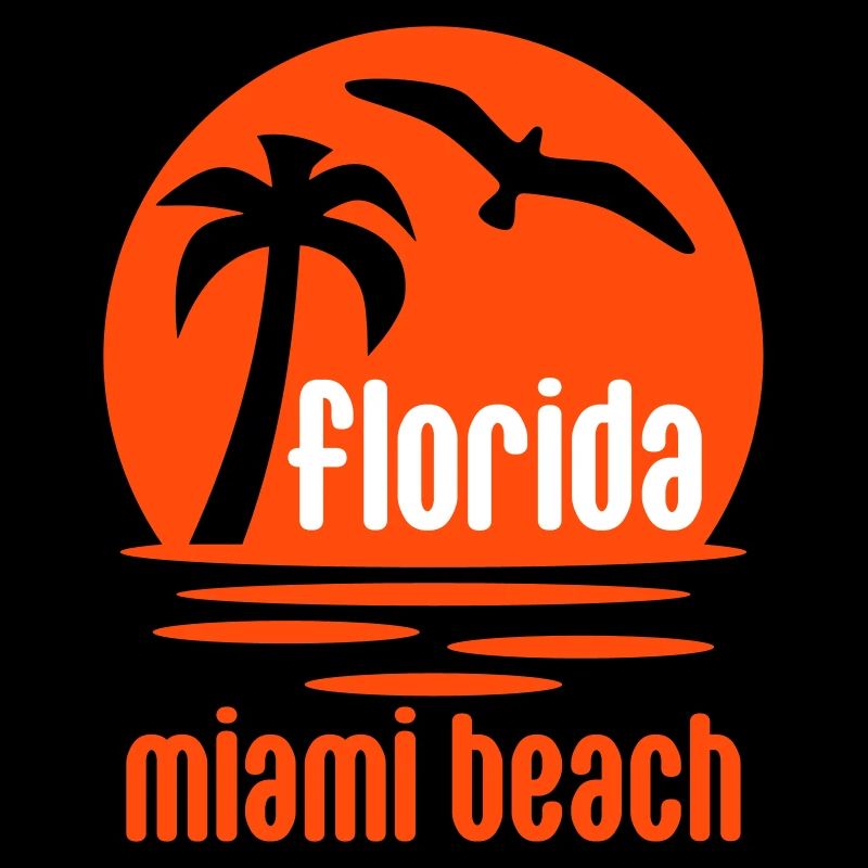 Floride, Miami beach (soleil, palmier, oiseau)