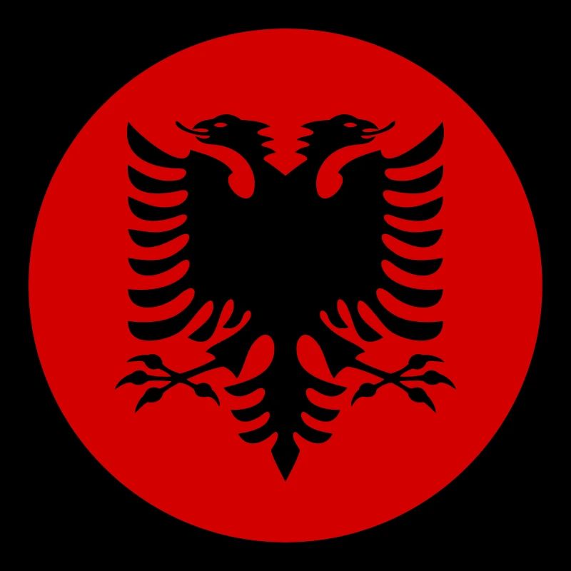 Albania Flag Round