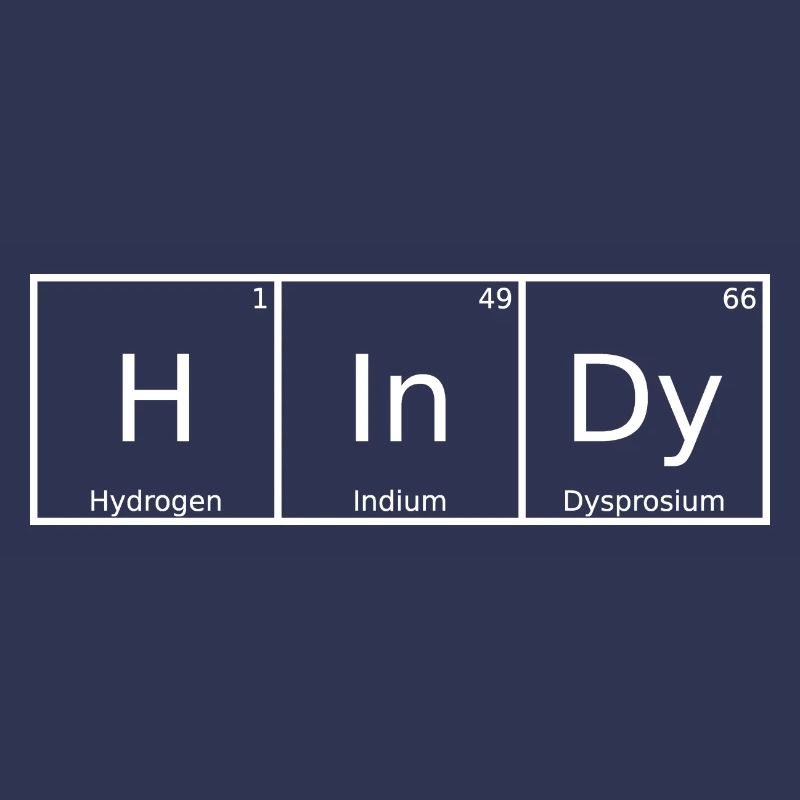 Hindy Name First Name Chemistry Periodic Table Elements