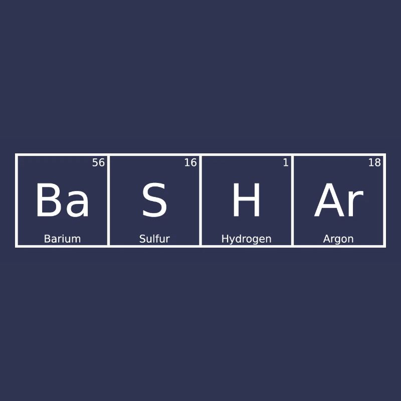 Bashar Name First Name Chemistry Periodic Table Elements