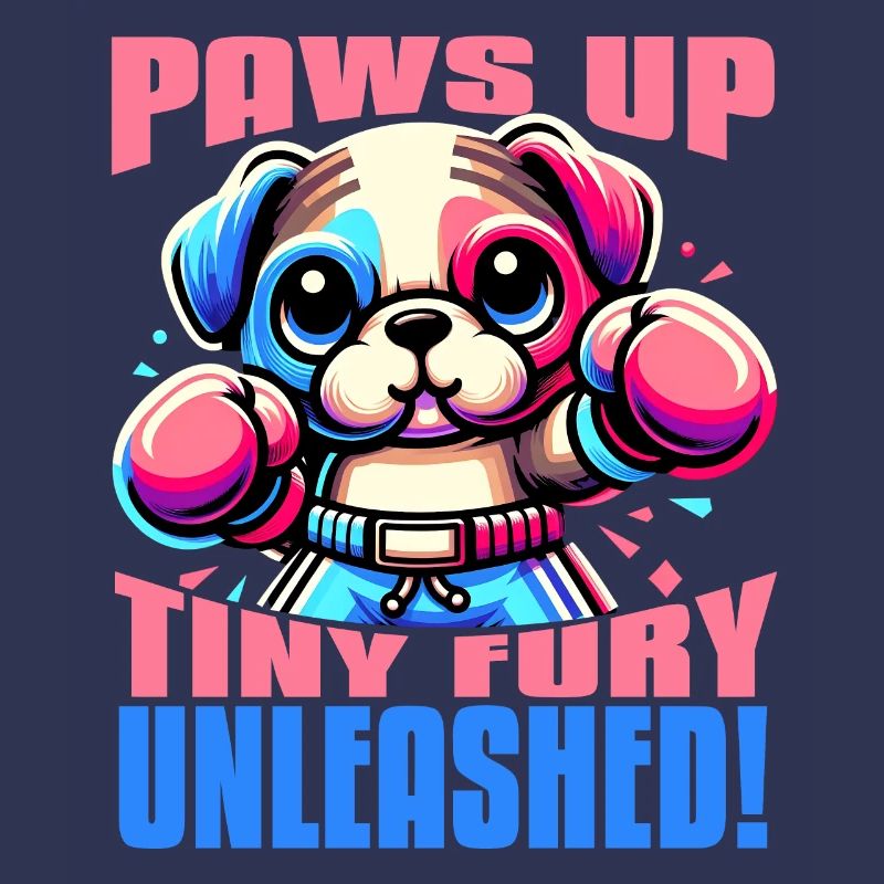 PAWS UP TINY FURY UNLEASHED MIGNON CHIEN KAWAII BOXE