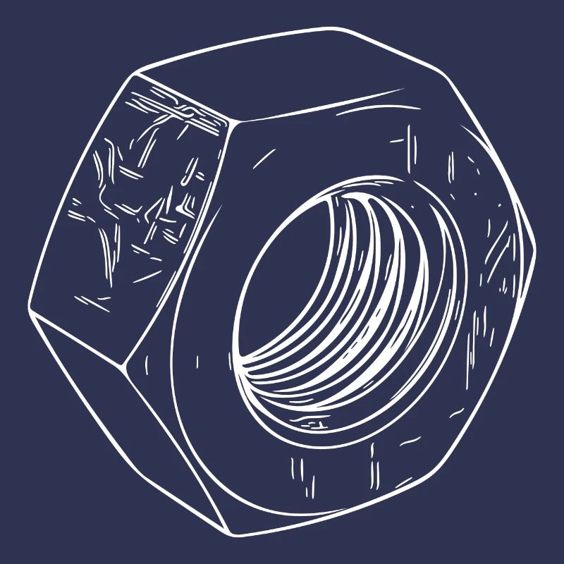 Écrou à vis avec surface rayée