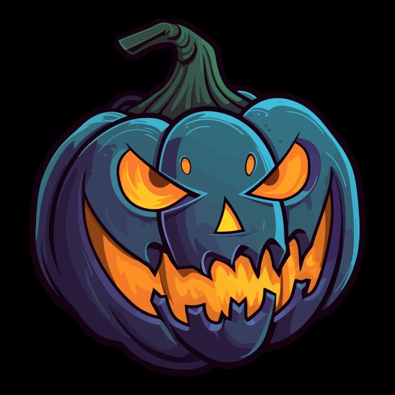 Wild Grimace Halloween Pumpkin Glowing Eyes
